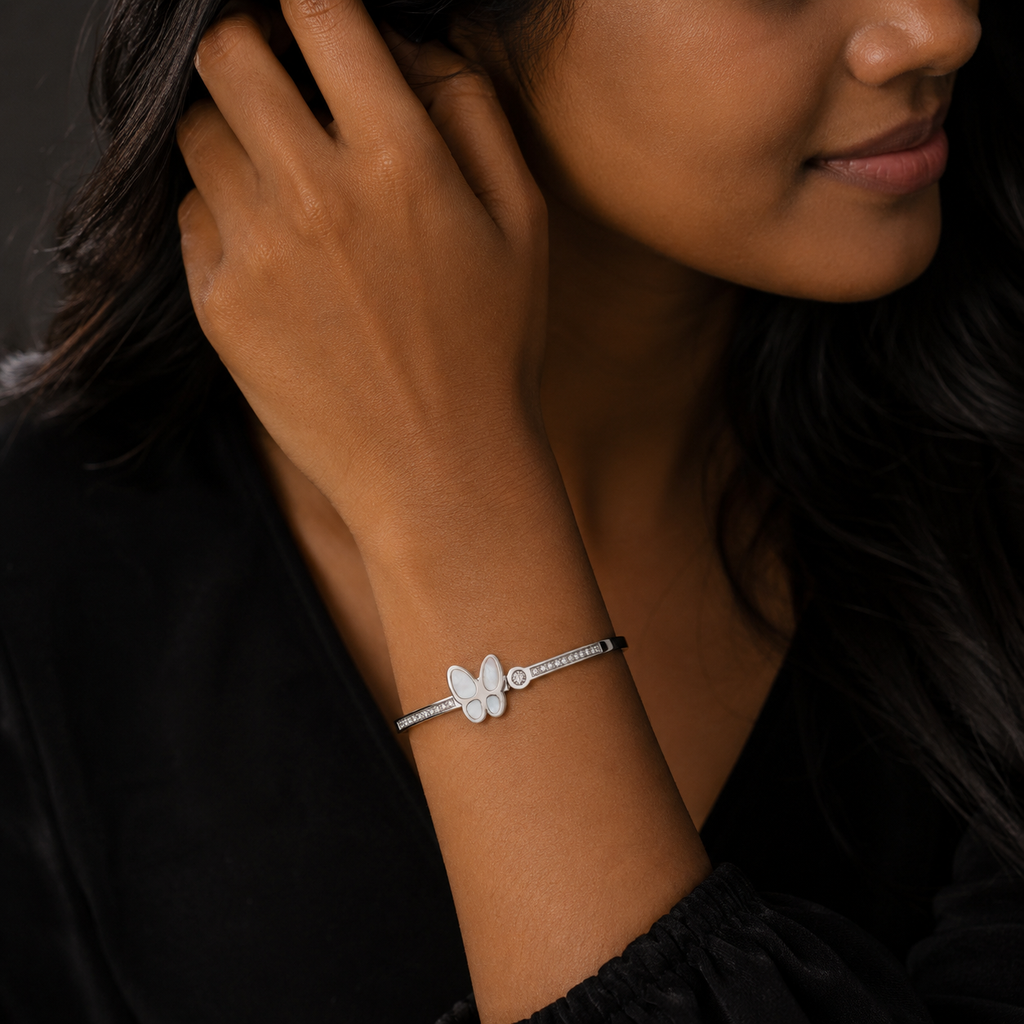 Stainless Steel Butterfly Kada for Women