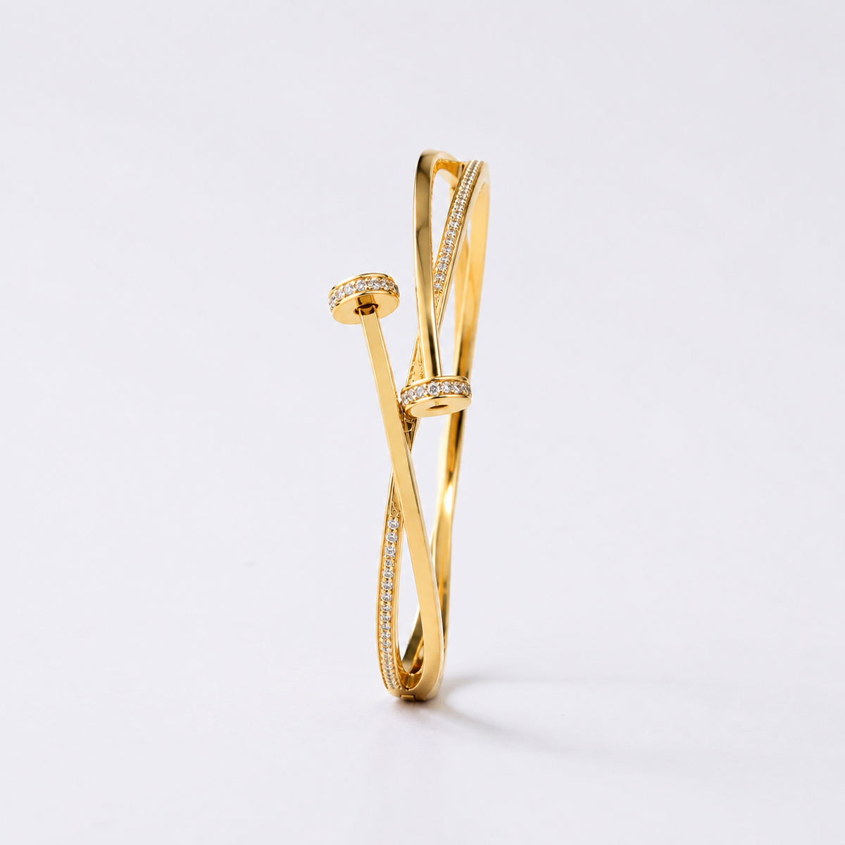 Twist Link Kada – 18K Gold Plated