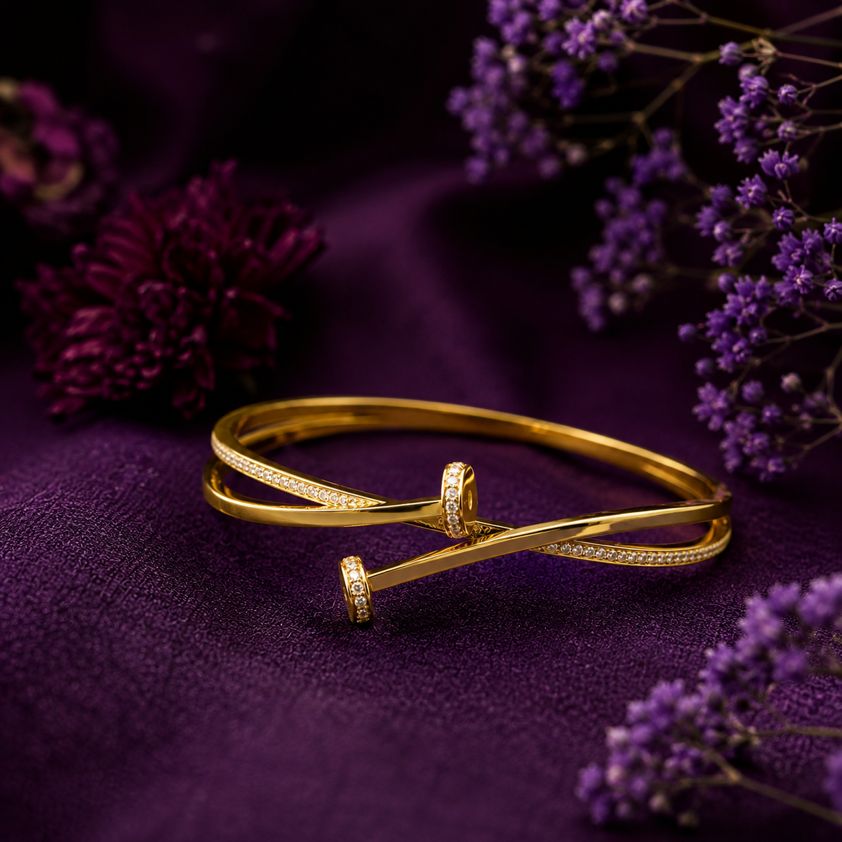 Twist Link Kada – 18K Gold Plated