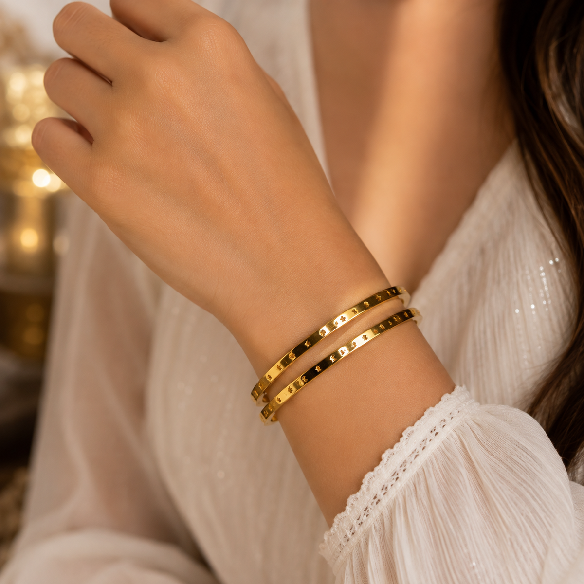 18K Gold Plated Women's Bangle