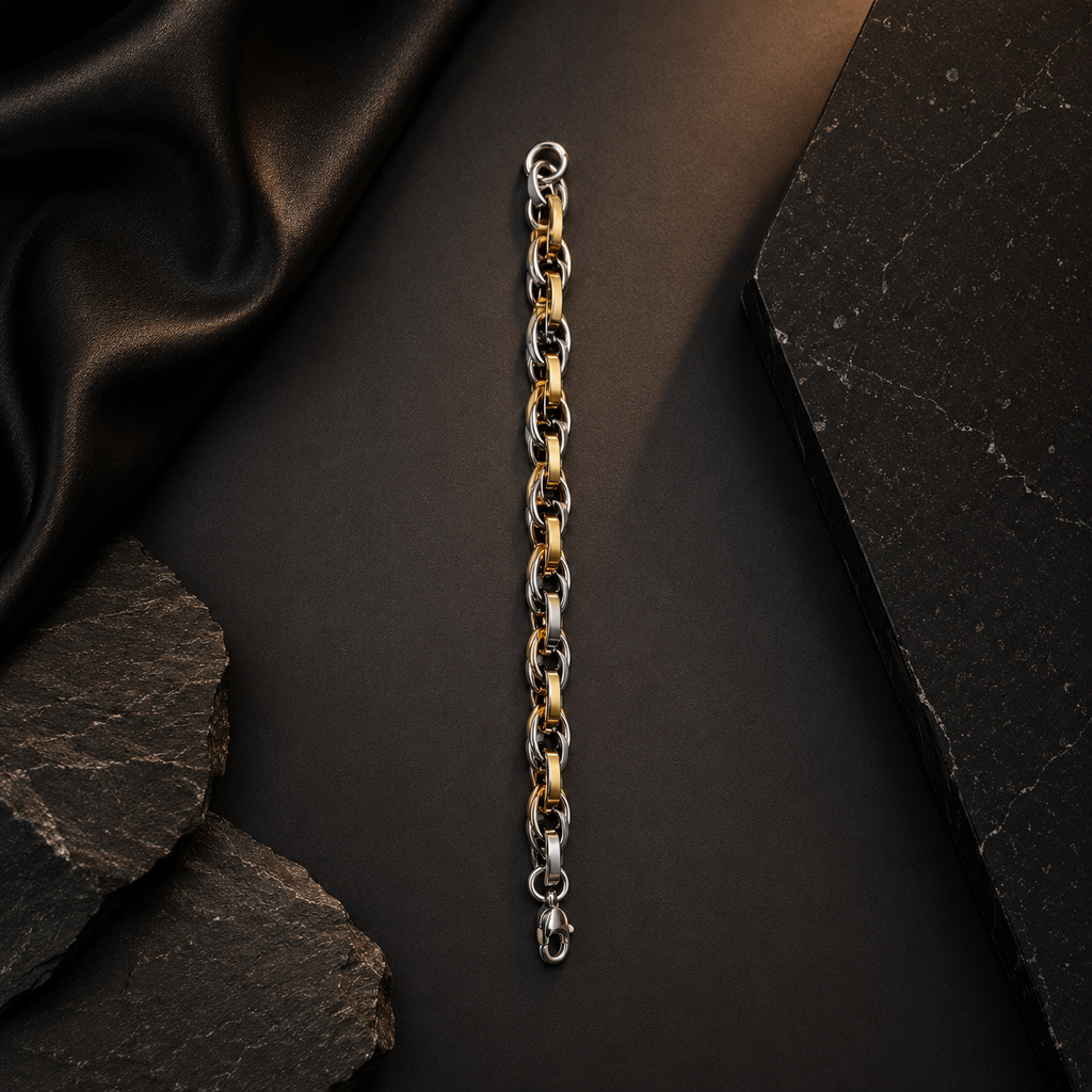 18K Gold Plated Men's Chain Bracelet