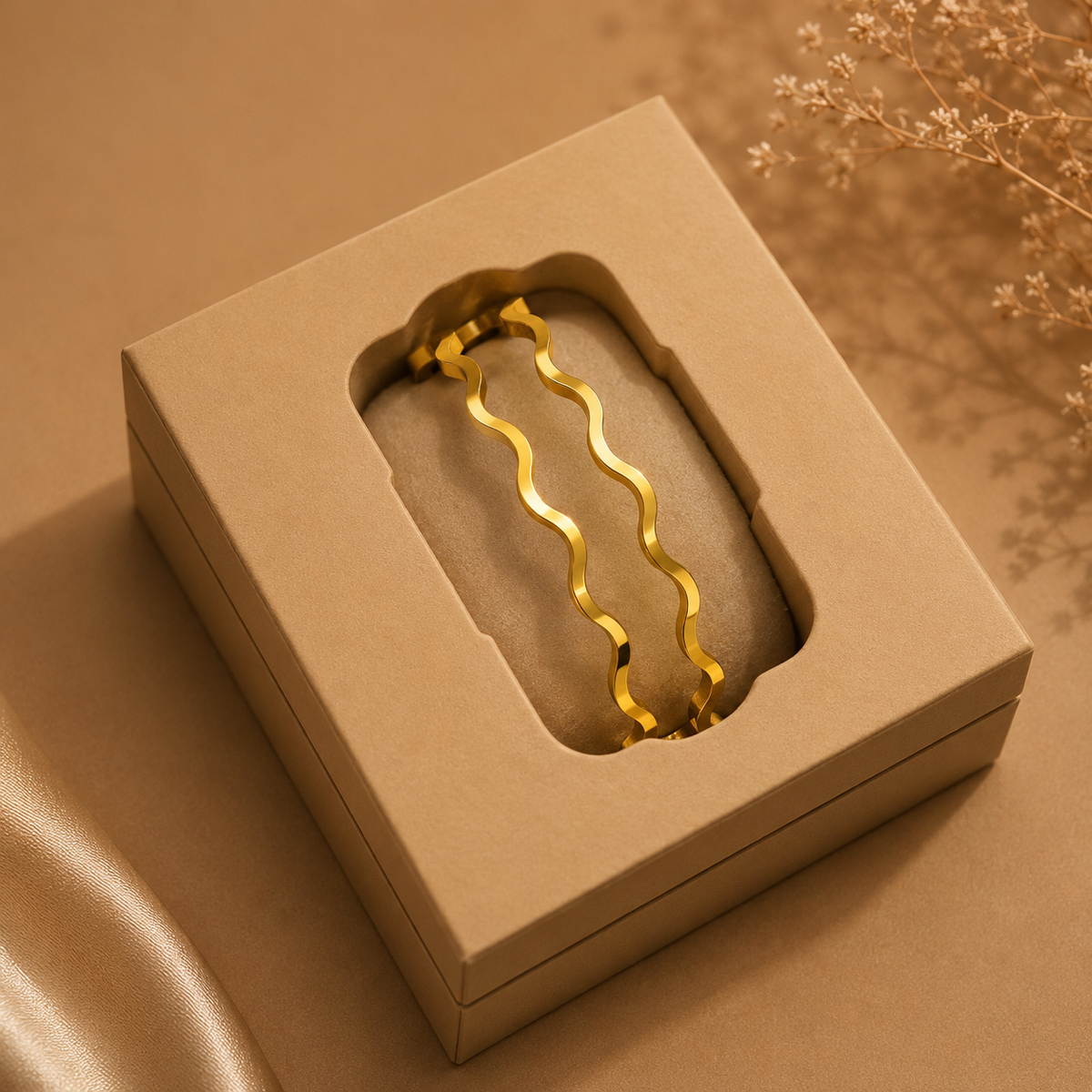 18K Gold Plated Women's Cuff Bangle