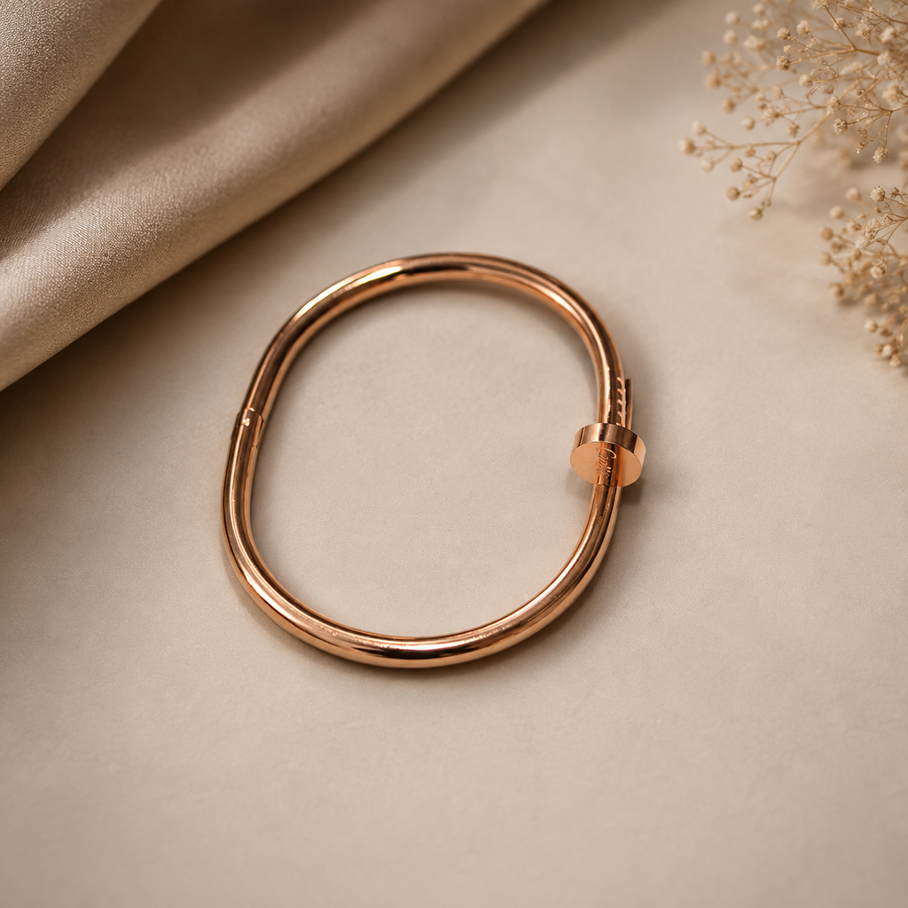 18K Rose Gold Plated Open Kada for Women