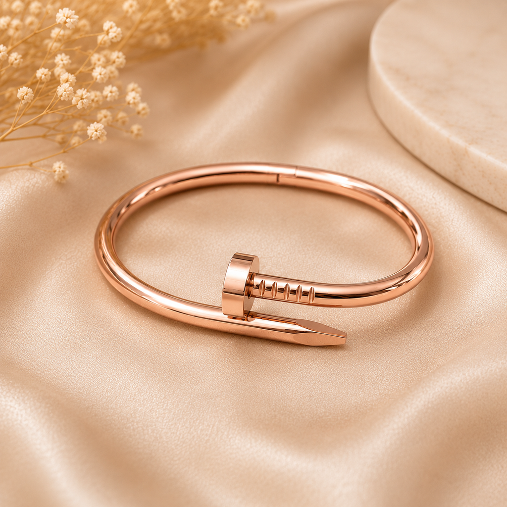 18K Rose Gold Plated Open Kada for Women