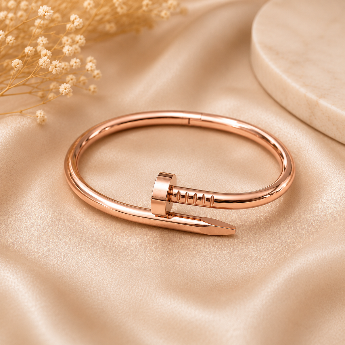 18K Rose Gold Plated Open Kada for Women