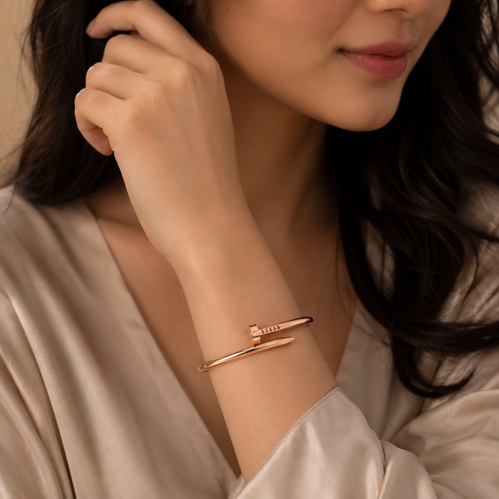 18K Rose Gold Plated Open Kada for Women