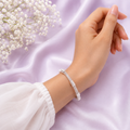Silver Tone Mesh Chain Bracelet for Women
