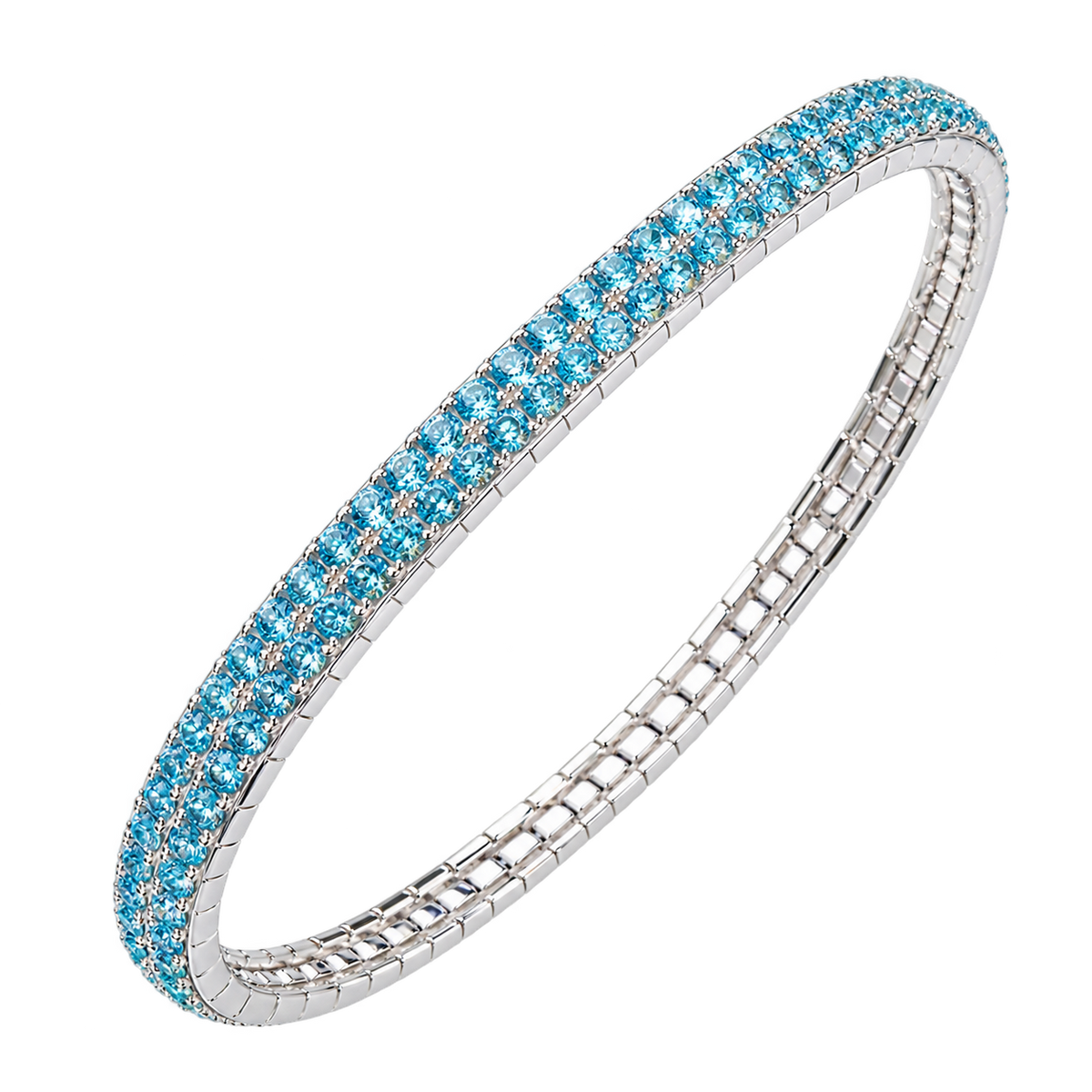 Blue Crystal Tennis Bracelet for Women