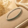 Green Crystal Tennis Bracelet for Women