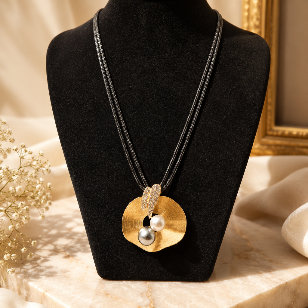 18K Gold Plated Pearl Pendant Necklace