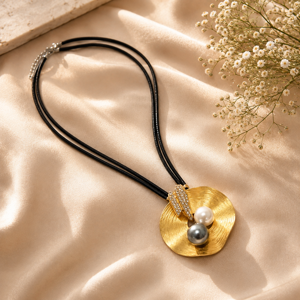 18K Gold Plated Pearl Pendant Necklace