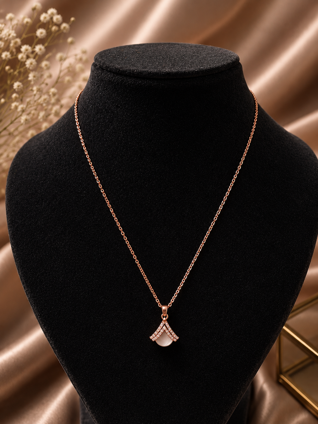 Rose Gold Initial Pendant Necklace
