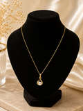 18K Gold Plated Pearl Drop Pendant Necklace