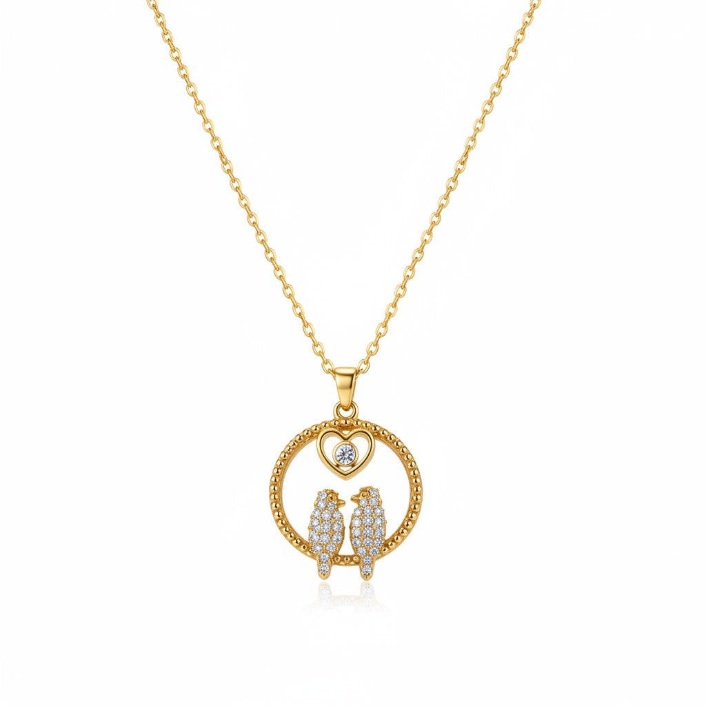 18K Gold Plated Angel Heart Pendant Necklace