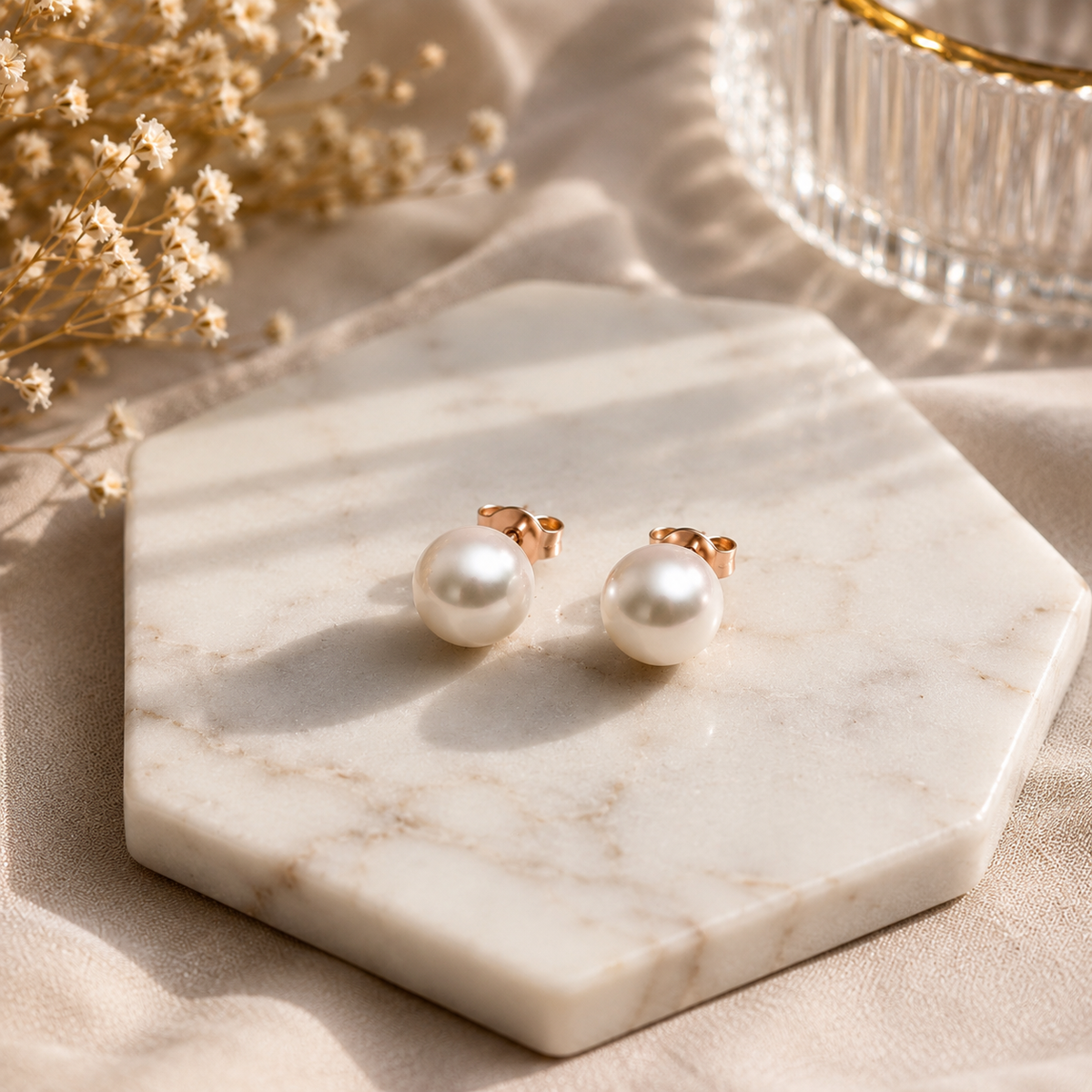 18K Rose Gold Plated 7 Days Earrings Set for Women
