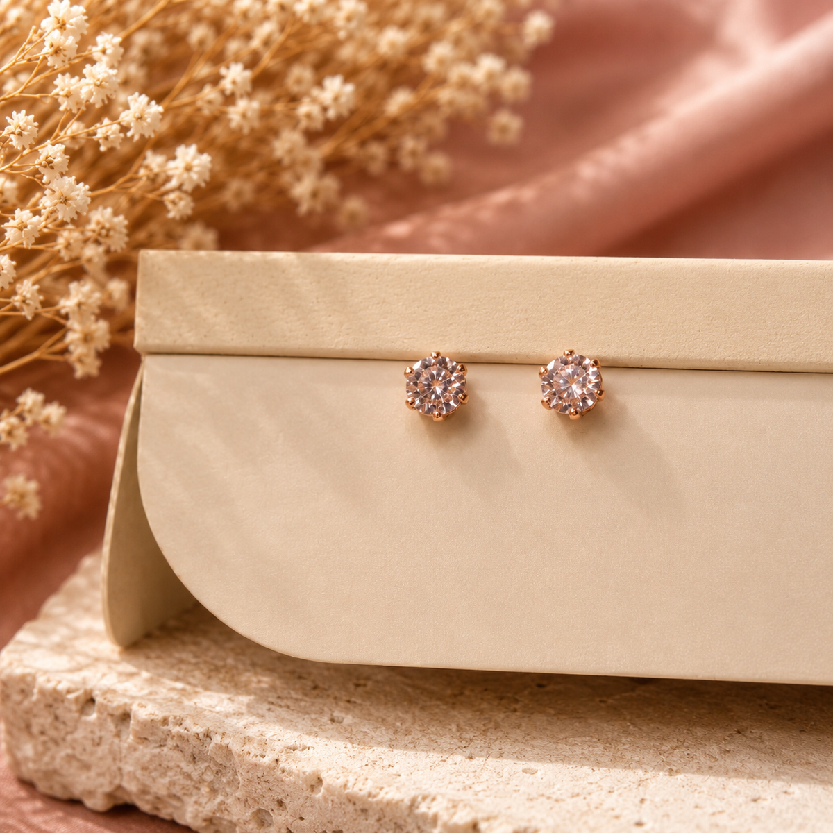 18K Rose Gold Plated 7 Days Earrings Set for Women