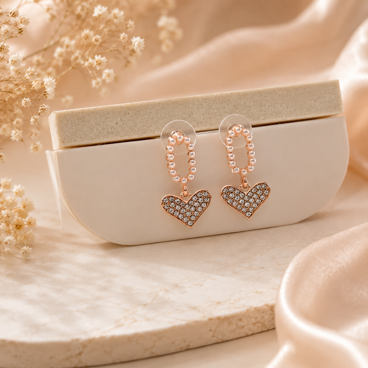 18K Rose Gold Plated 7 Days Earrings Set for Women