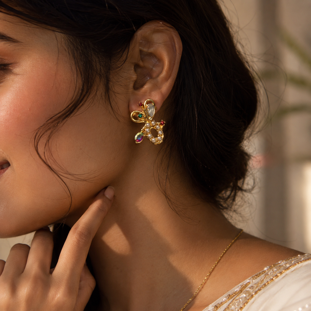 18K Gold Plated 7 Days Earrings Set for Women