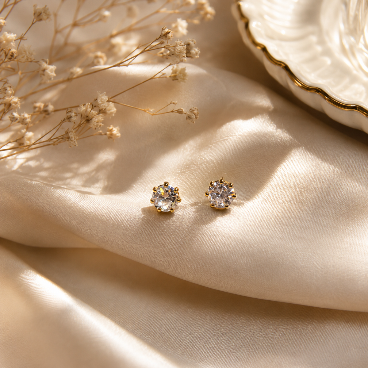 18K Gold Plated 7 Days Earrings Set for Women