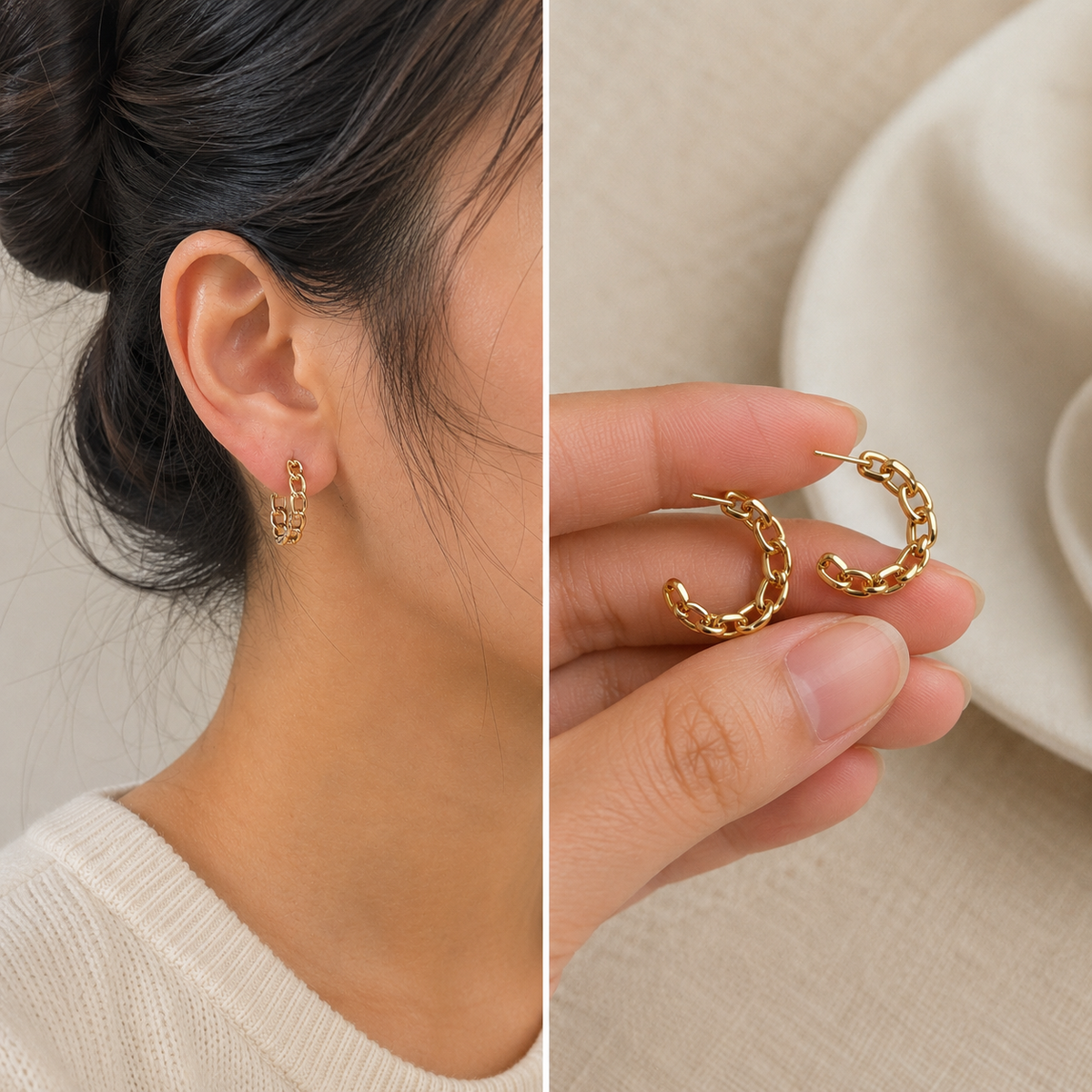 18K Gold Plated Earrings Set for Women – 10 Pair Fashion Jewellery Collection