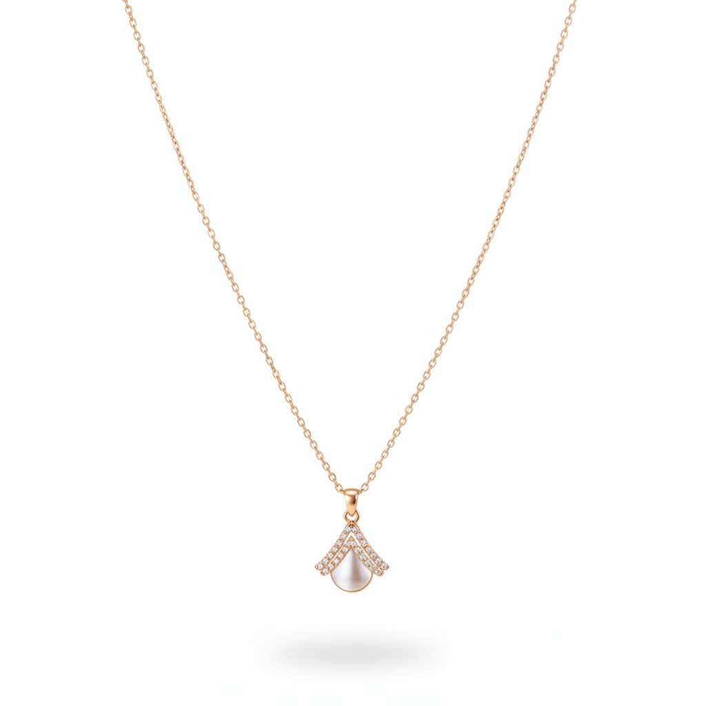 Rose Gold Initial Pendant Necklace