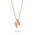 Rose Gold Crystal Geometric Pendant Necklace
