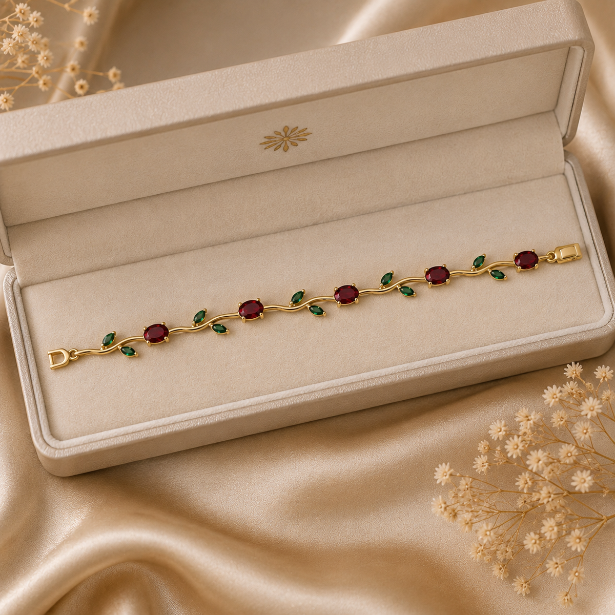 18K Gold Plated Multicolor Beaded Bracelet