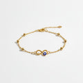 18K Gold Plated Evil Eye Chain Bracelet