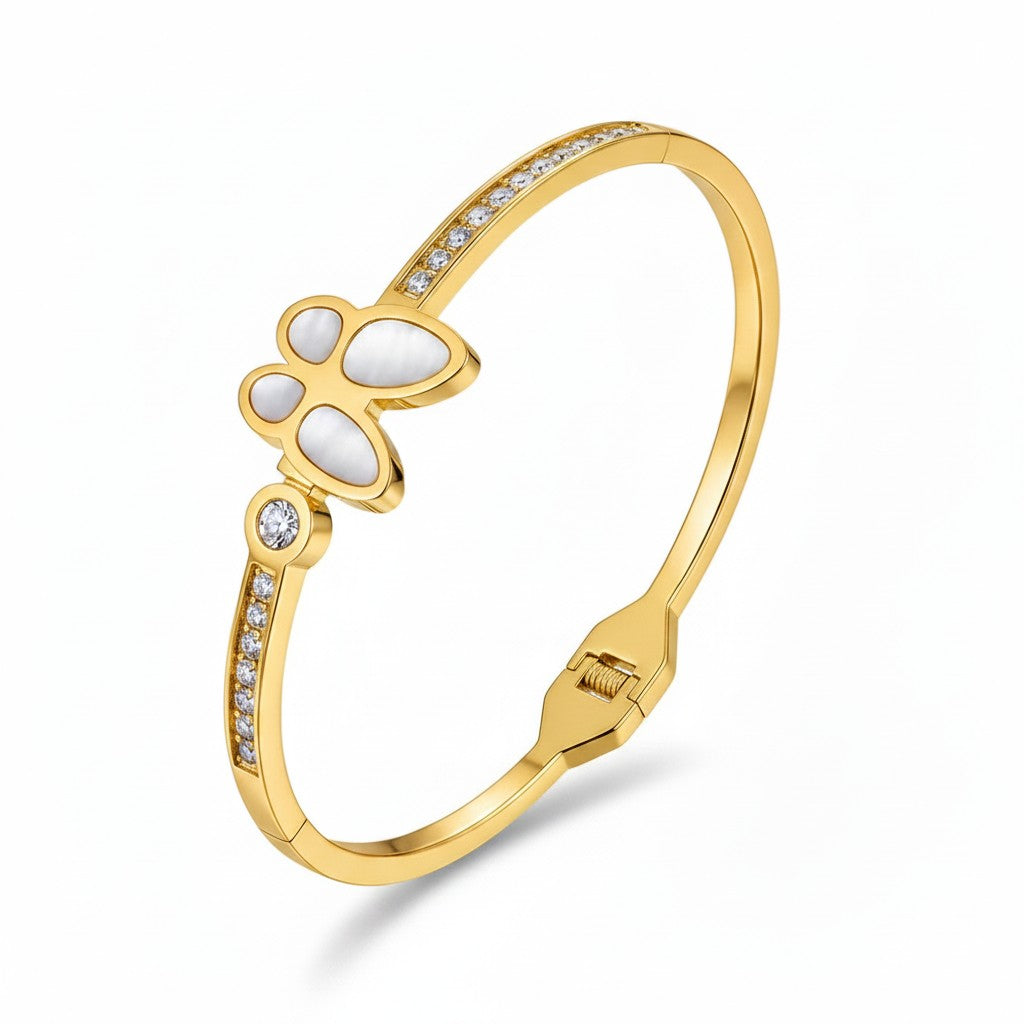 18K Gold Plated Butterfly Kada for Women