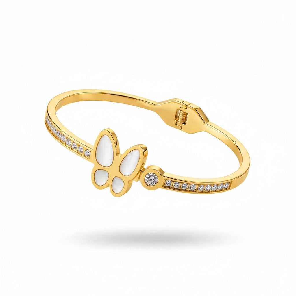 18K Gold Plated Butterfly Kada for Women