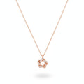 Rose Gold Interlocking Knot Pendant Necklace