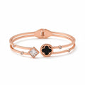 Rose Gold Clover Kada for Women