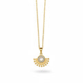 18K Gold Plated Sunburst Pendant Necklace