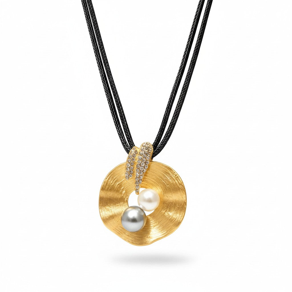 18K Gold Plated Pearl Pendant Necklace