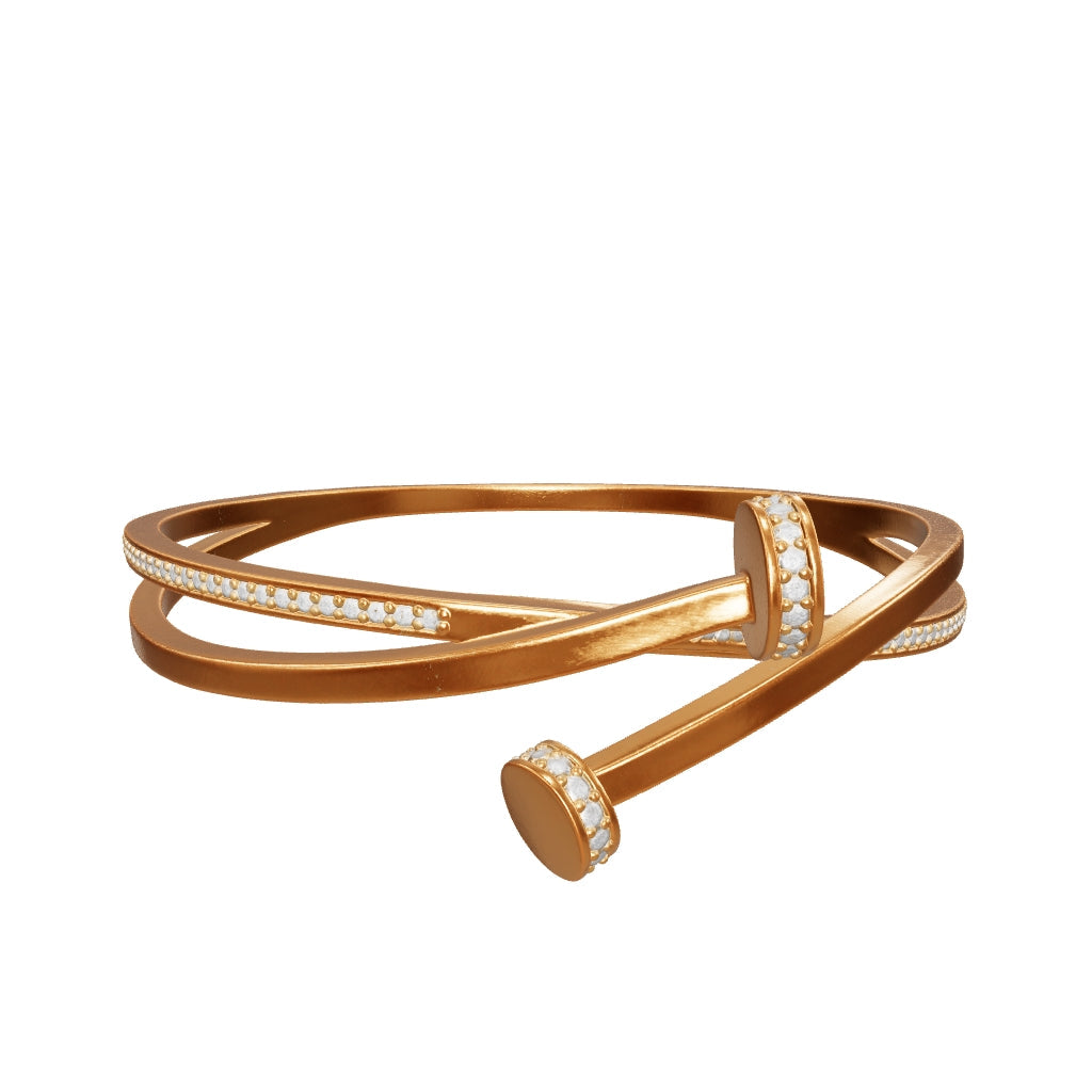 Twist Link Kada – 18K Gold Plated