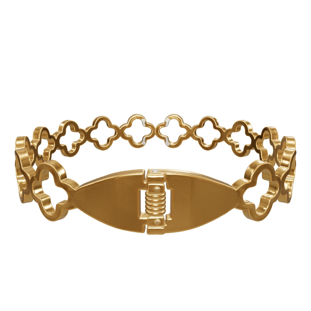 18K Gold Plated Floral Kada for Women