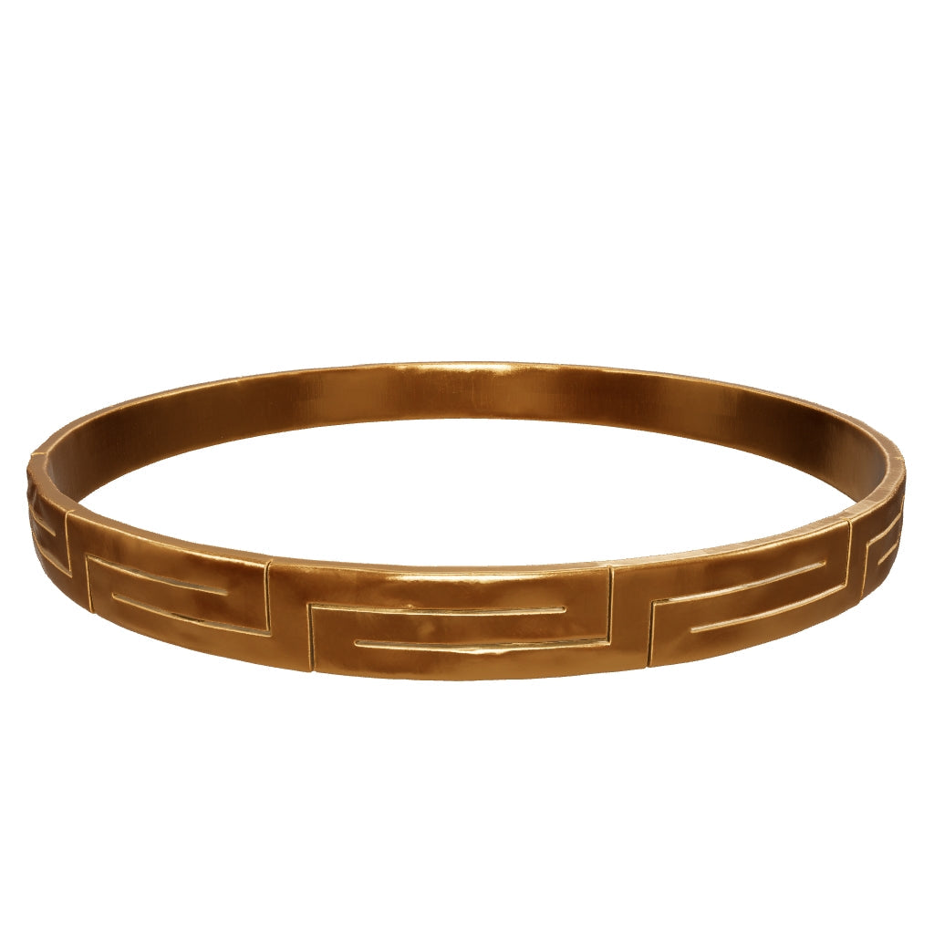 Geometric Gold Plated Bangle