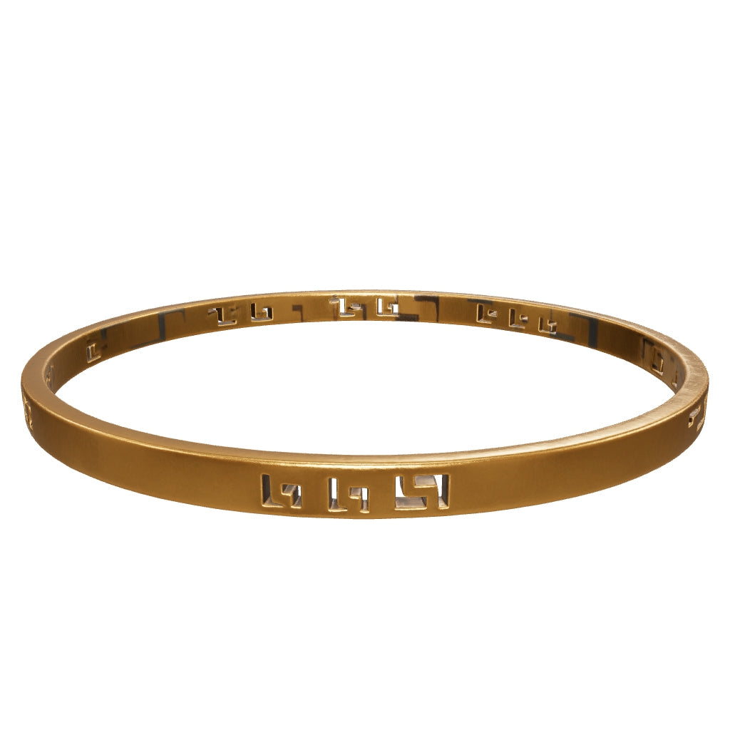 18K Gold Plated Geometric Bangle for Women