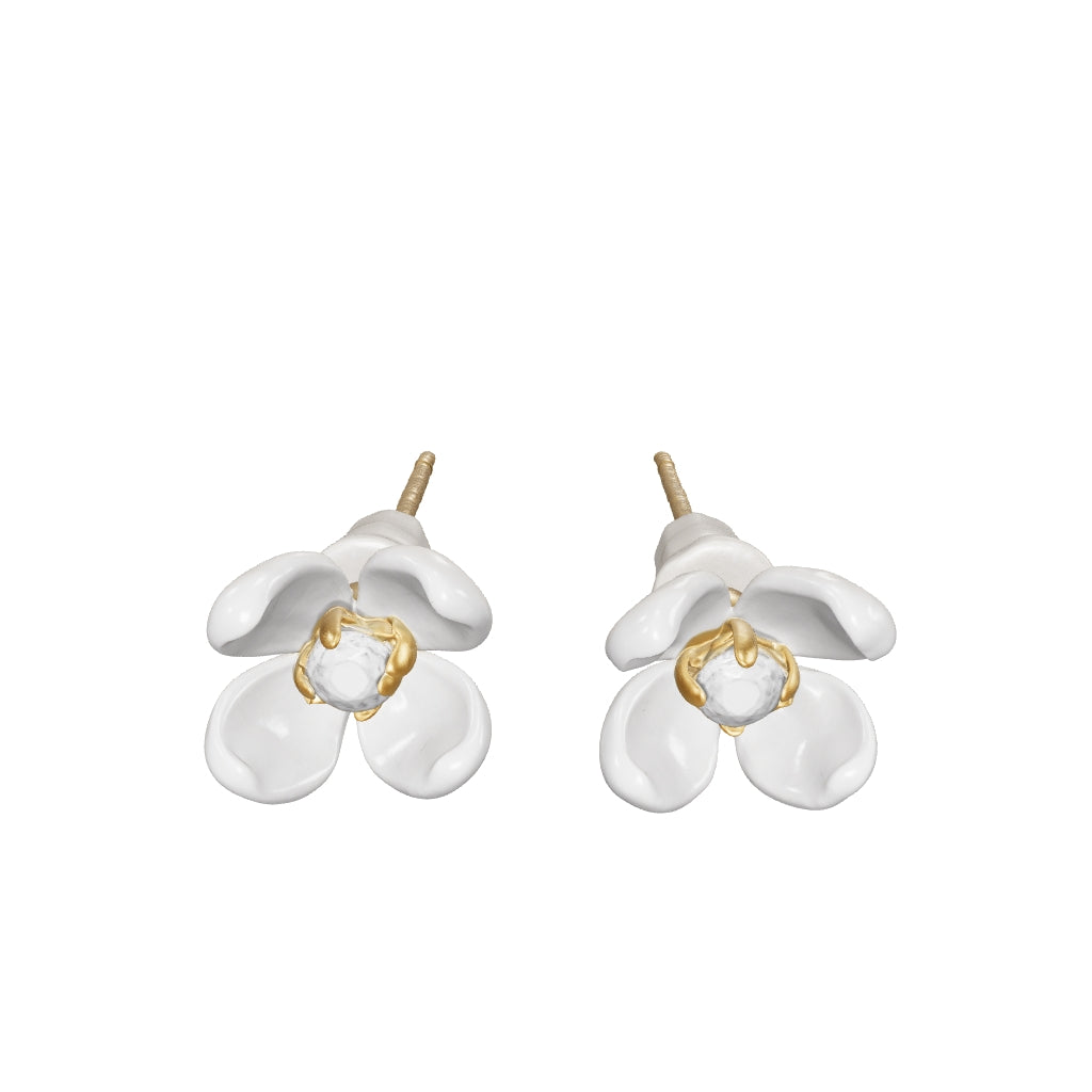 Clear Flower Stud Earrings – Crystal Centre