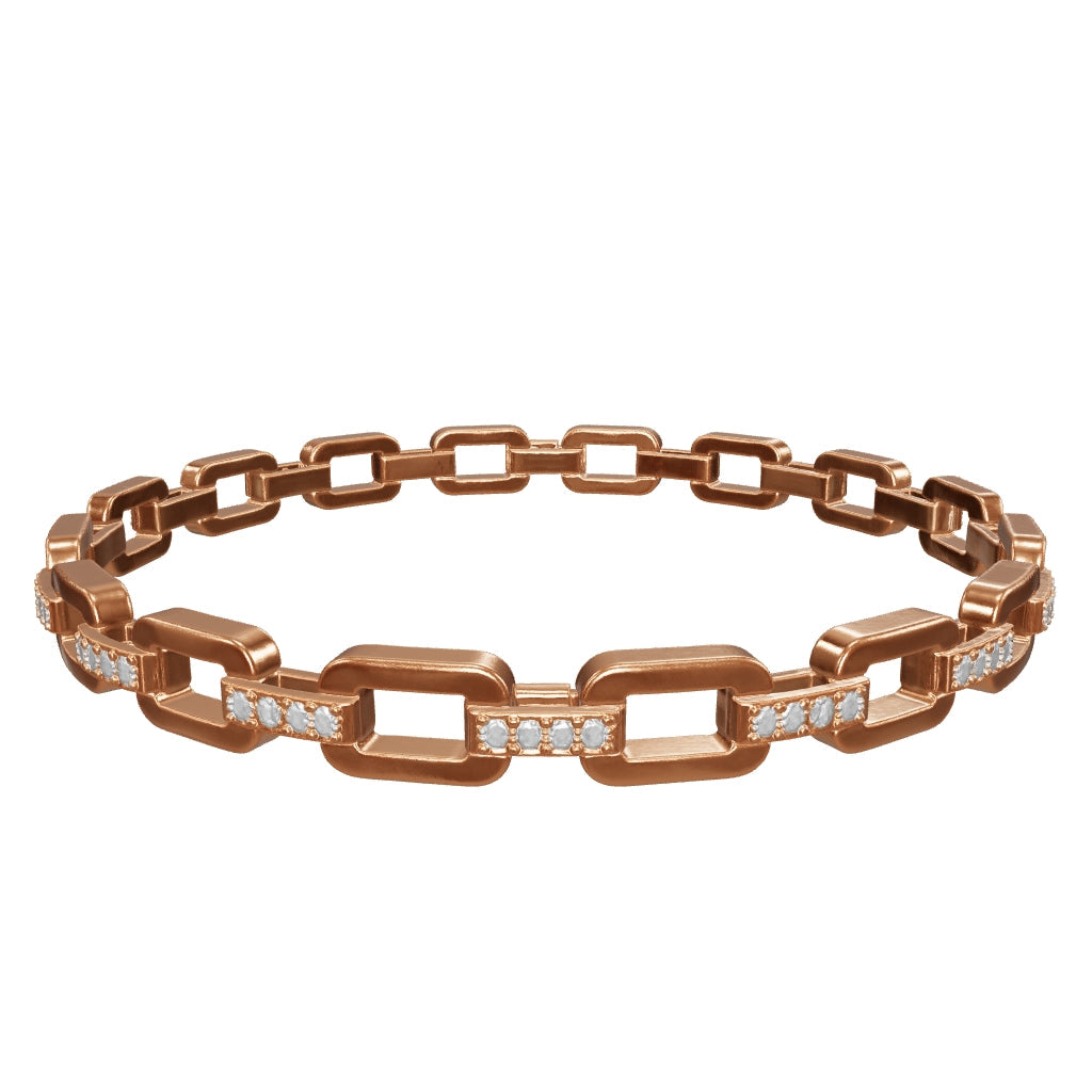 Rose Gold Link Kada for Women