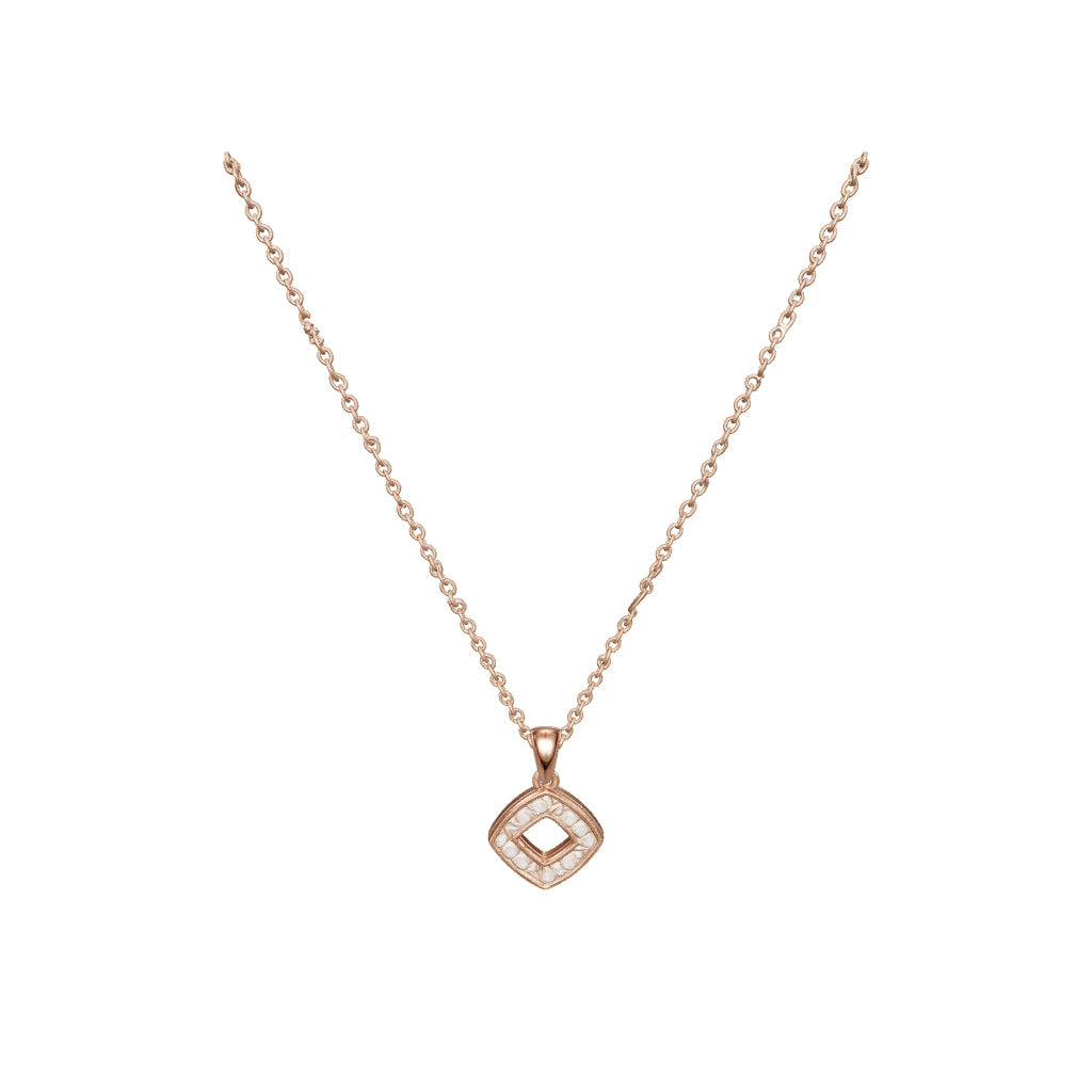 Rose Gold Geometric Crystal Pendant Necklace