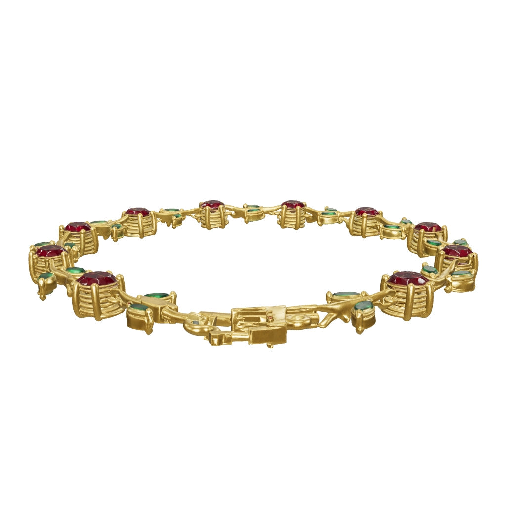 18K Gold Plated Multicolor Beaded Bracelet